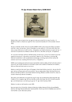 A preview of a PDF biography for Berry, Weston Robert